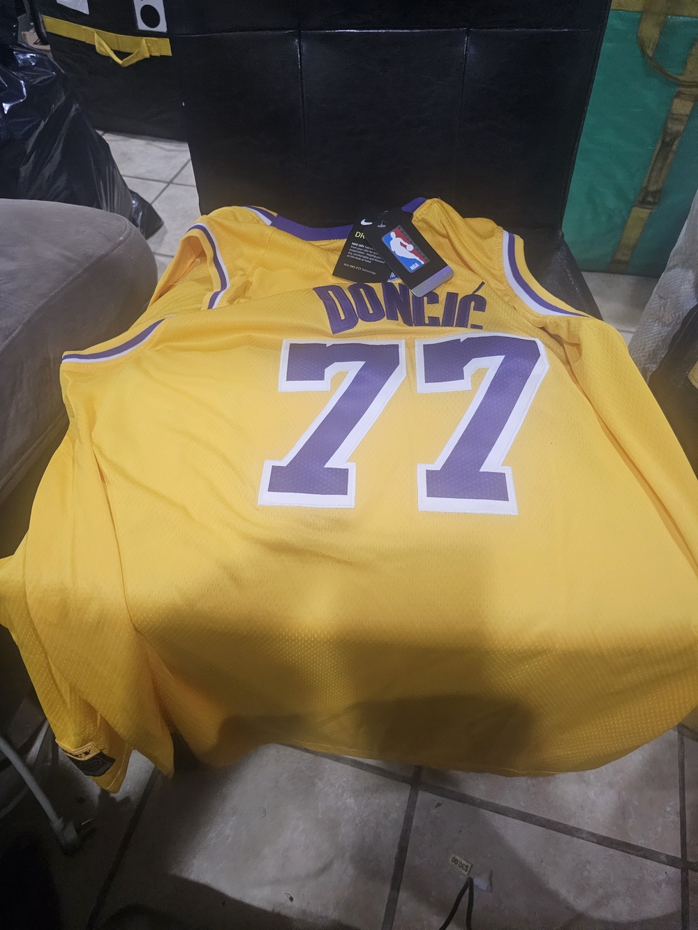 Yellow Luka Dončić #77 Basketball Jersey
